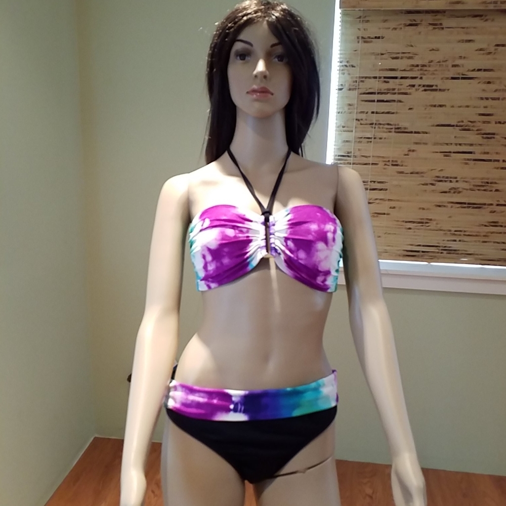 La Blanca Tie Dye Bikini Swimsuit Size L